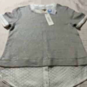Gray Short Sleeve Top